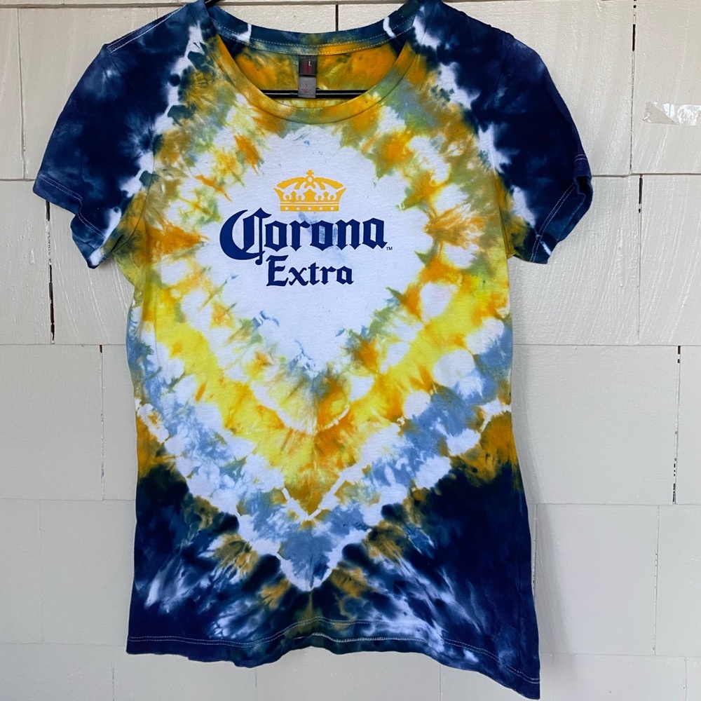 Tie dye corona t-shirt